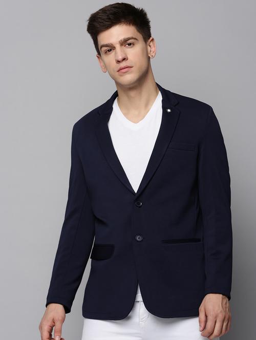 solid single breasted casual blazer - 19197377 - Very Small Image - 1