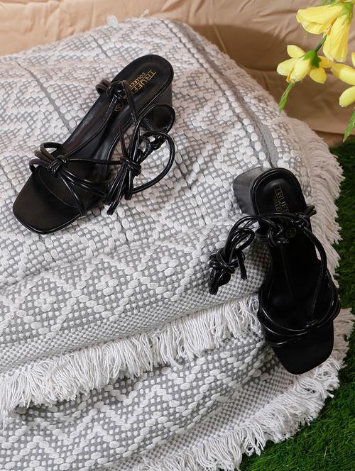 black pu gladiators sandals - 19197763 - Very Small Image - 1