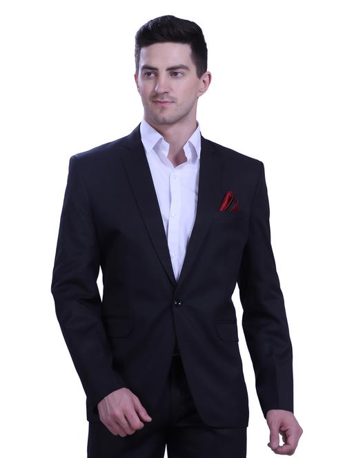navy blue single breasted formal blazer - 19197970 - Very Small Image - 1