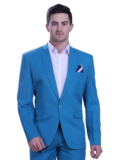 blue single breasted formal blazer - 19197980 - Very Small Image - 1