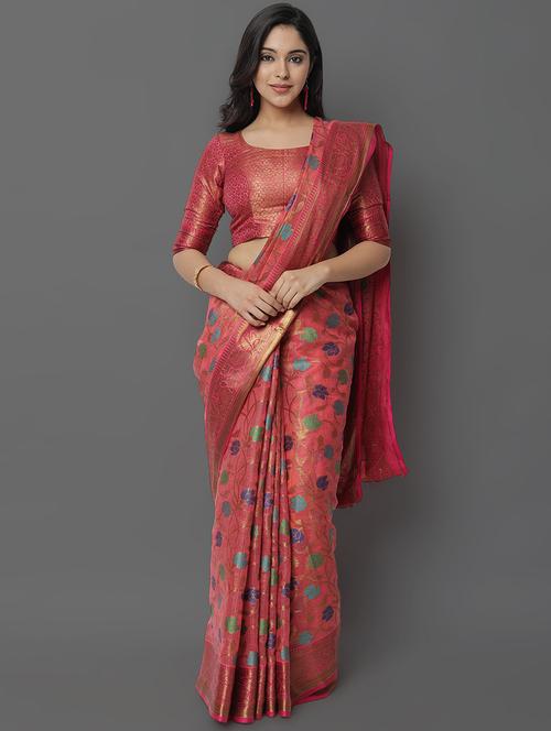 self design printed  kanjivaram saree - 19198088 - Very Small Image - 1