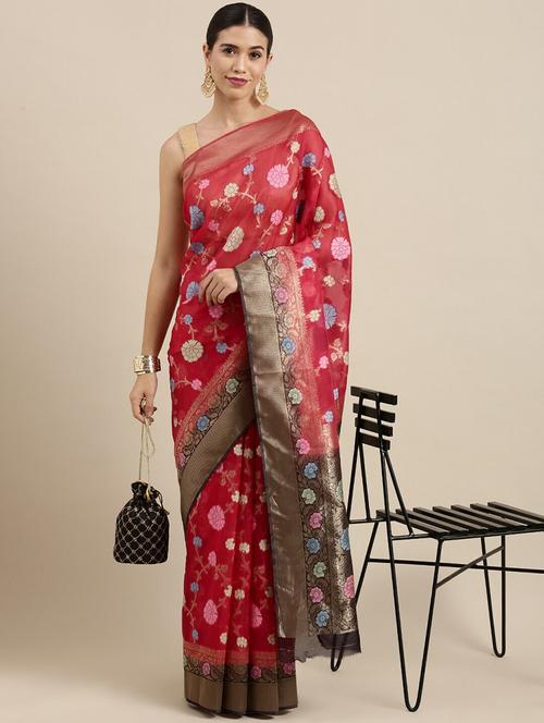 self design woven saree - 19198609 - Very Small Image - 1