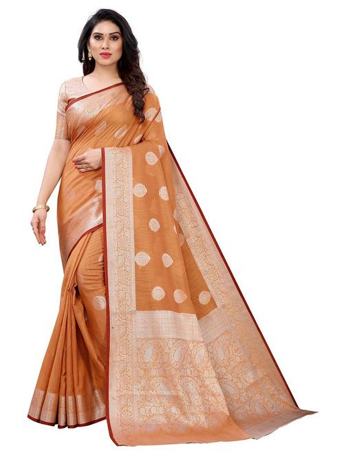self design woven saree with blouse - 19200217 - Very Small Image - 1