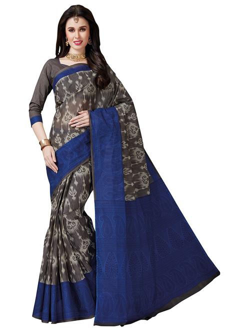 ikat printed saree  - 19200261 - Very Small Image - 1