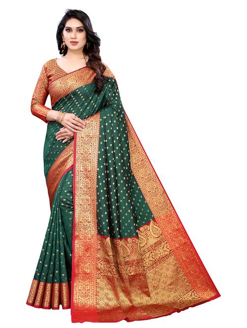 self design woven saree with blouse - 19200367 - Very Small Image - 1