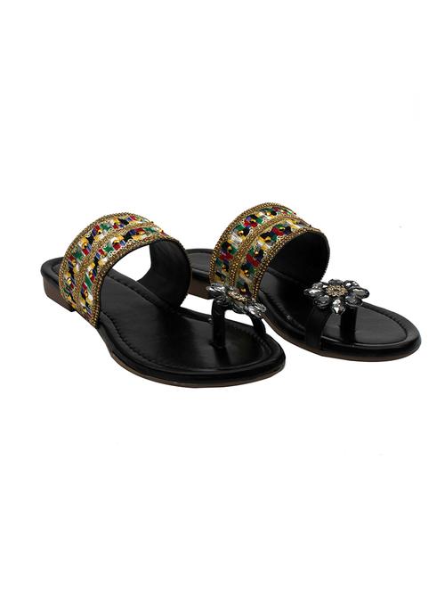 black one toe flats - 19201170 - Very Small Image - 1