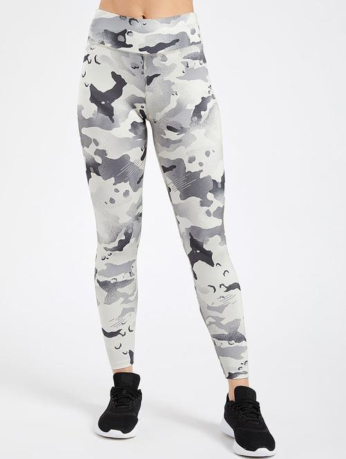 multi colored high rise printed active wear tight - 19202686 - Very Small Image - 1