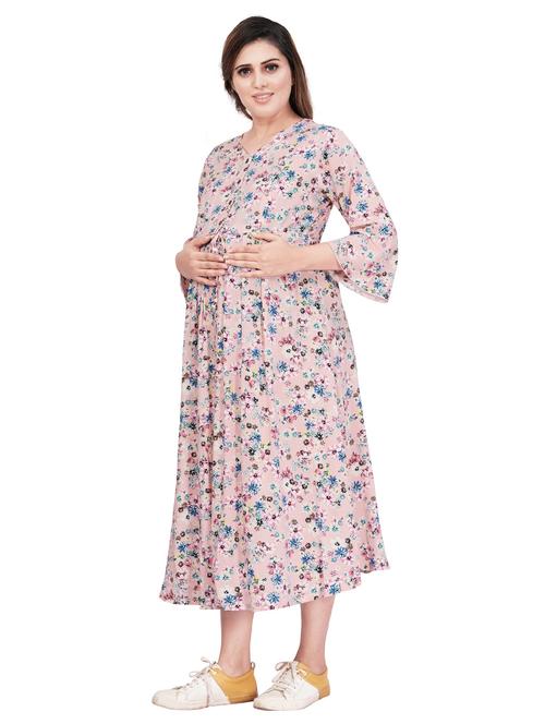 v neck solid maternity wear - 19203386 - Very Small Image - 1