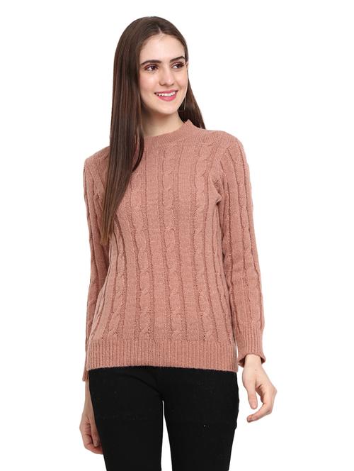 self design acrylic wool pullover - 19204932 - Very Small Image - 1