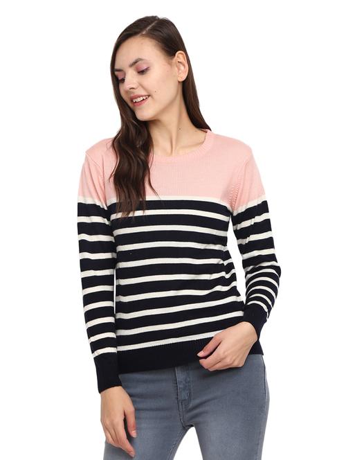 self design acrylic wool pullover - 19204936 - Very Small Image - 1