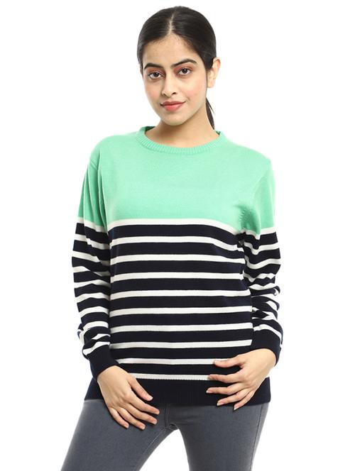 women's striped pullover - 19204969 - Very Small Image - 1