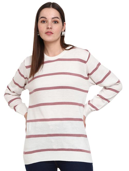 white striped wool pillovers - 19204970 - Very Small Image - 1