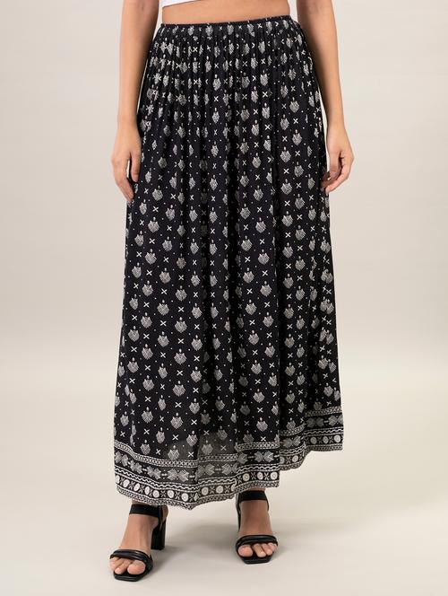 black printed long skirt - 19205077 - Very Small Image - 1