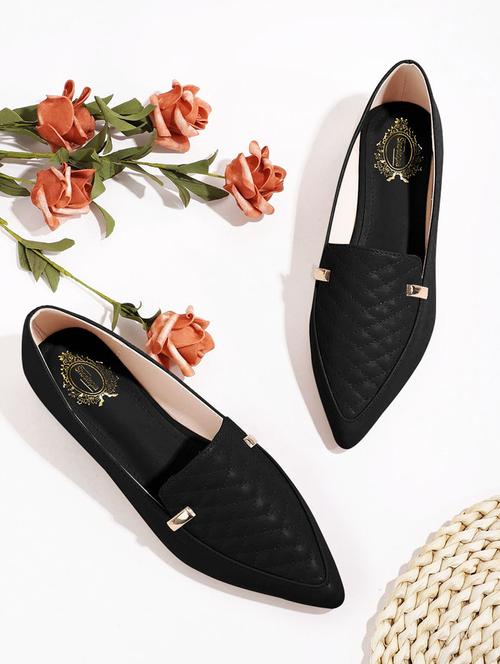 black solid flats ballerina - 19206033 - Very Small Image - 1