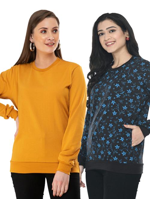 women's printed sweatshirt combo - 19206653 - Very Small Image - 1