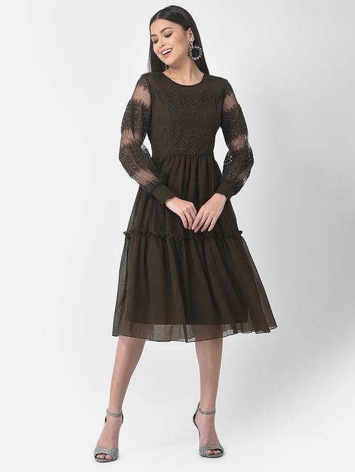 women's tiered dress self design dress - 19208013 - Very Small Image - 1