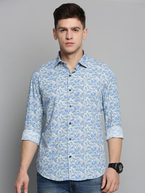 mens florals casual shirt - 19208128 - Very Small Image - 1