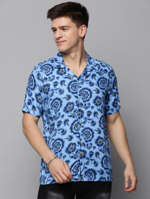mens florals casual shirt - 19208186 - Very Small Image - 1