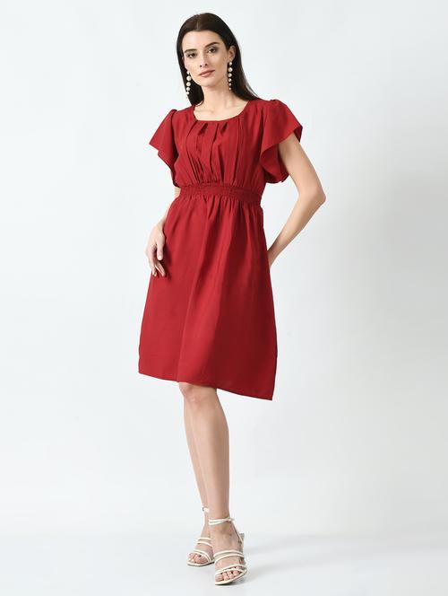 women's  solid dress - 19208420 - Very Small Image - 1