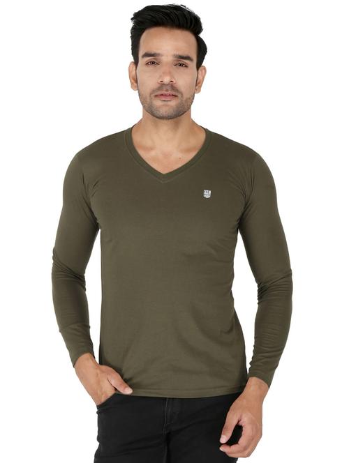 men green solid t-shirt - 19214803 - Very Small Image - 1