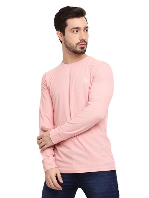 pink solid regular t-shirt - 19216111 - Very Small Image - 1