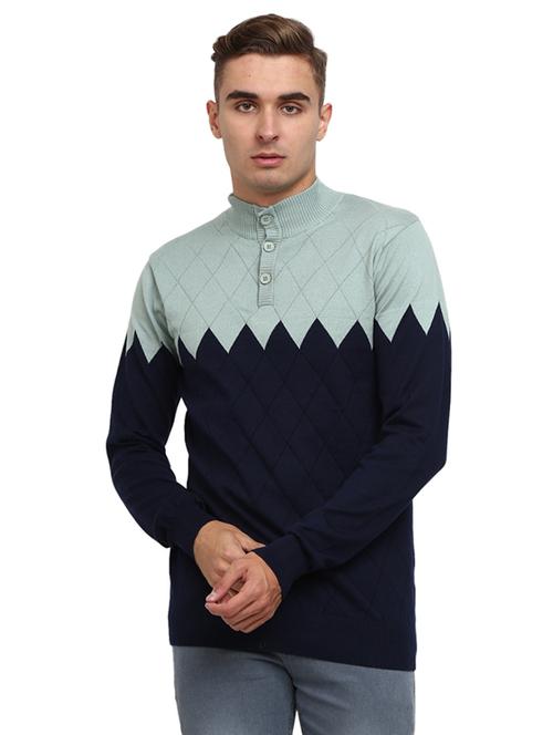 blue self design tshirt - 19216166 - Very Small Image - 1