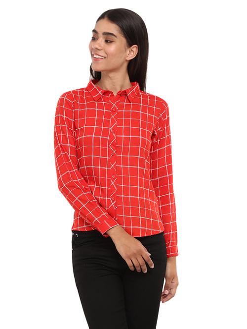 checks rayon regular shirt - 19216231 - Very Small Image - 1