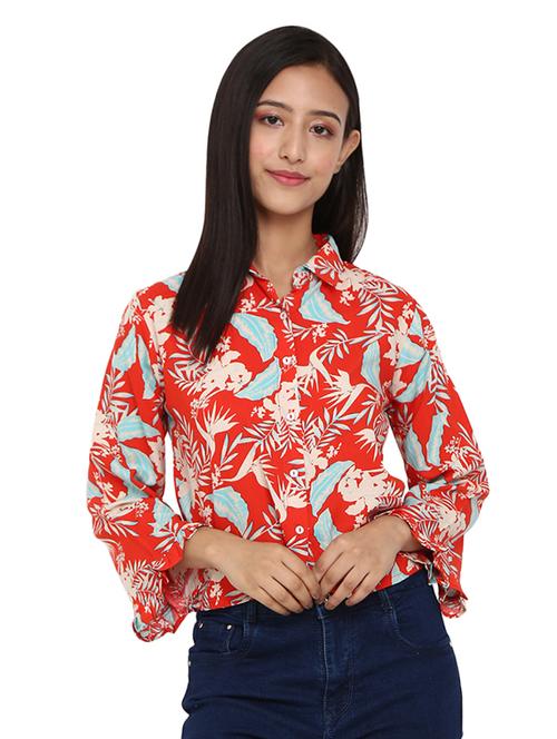 printed rayon regular shirt - 19216252 - Very Small Image - 1