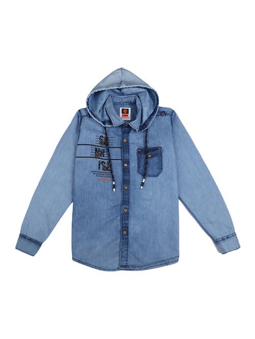 light blue poly acetate shirt - 19217054 - Very Small Image - 1