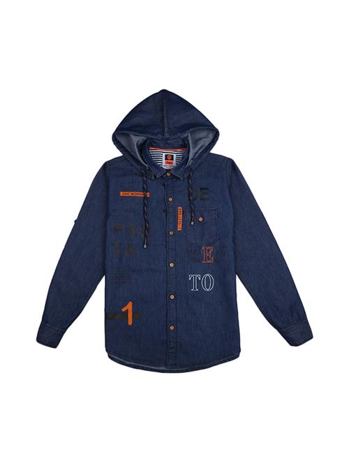 blue poly acetate shirt - 19217055 - Very Small Image - 1