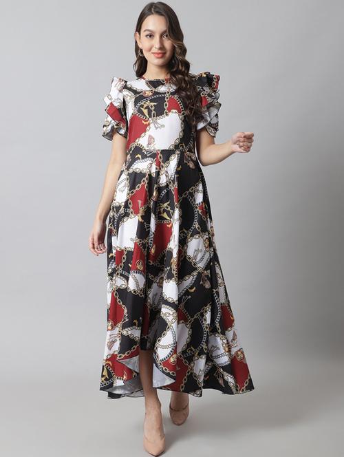 women's fit & flare polka dots dress - 19221008 - Very Small Image - 1