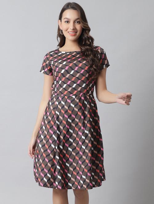 women's  geometric dress - 19221010 - Very Small Image - 1