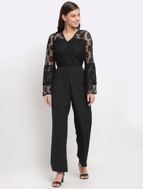 solids full leg jumpsuit - 19221580 - Very Small Image - 1