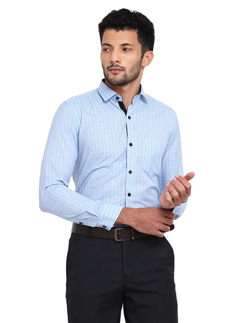 mens checks formal shirt - 19223029 - Very Small Image - 1