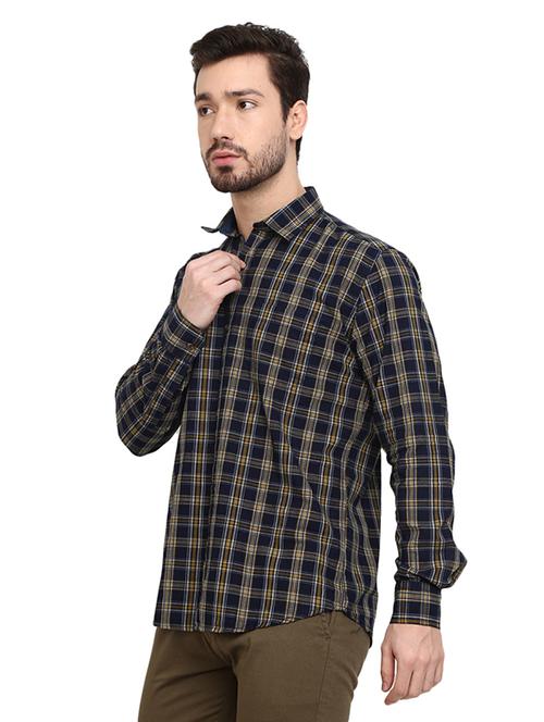 mens checks casual shirt - 19223076 - Very Small Image - 1