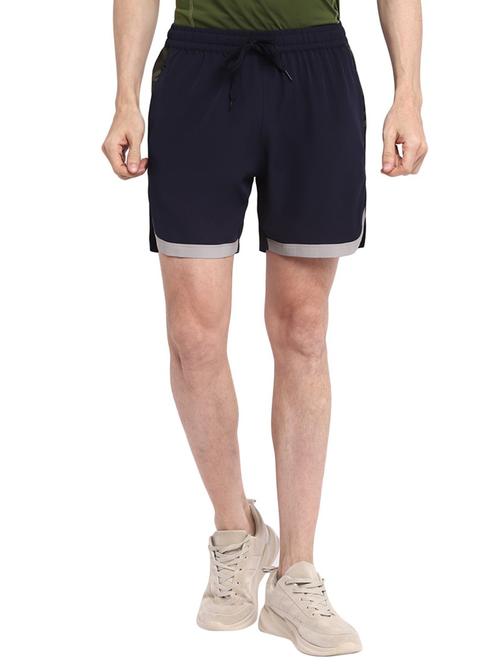 blue mid rise solid short - 19223647 - Very Small Image - 1