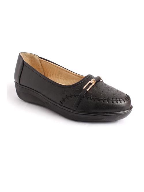 black solid low heel formal shoes - 19224363 - Very Small Image - 1