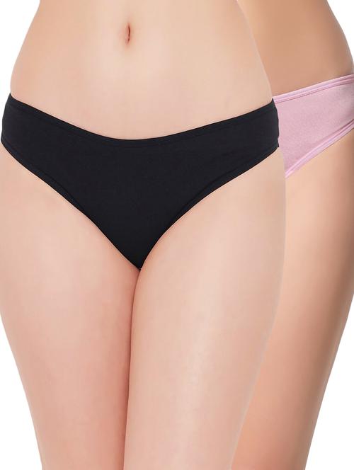 multi colored solid panty combo - 19224838 - Very Small Image - 1