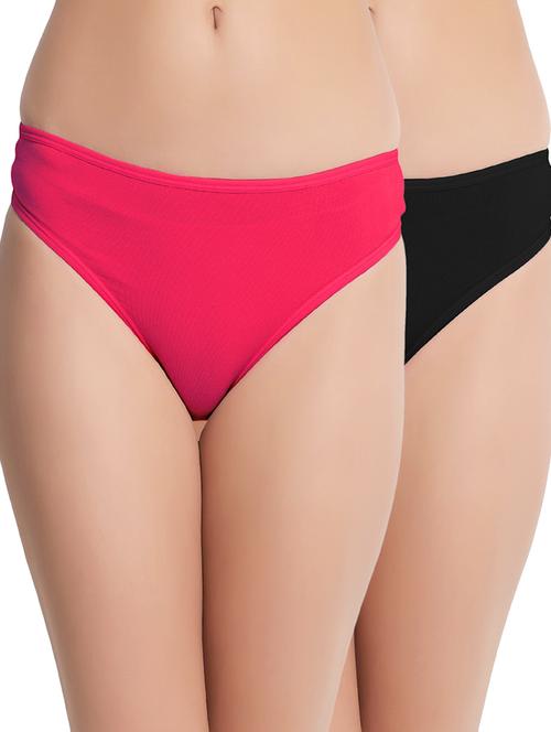 multi colored solid panty combo - 19224864 - Very Small Image - 1