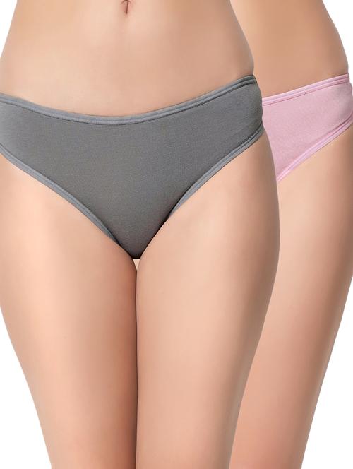multi colored solid panty combo - 19224870 - Very Small Image - 1