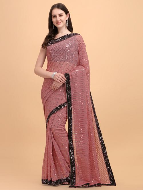 women's embellished saree with blouse - 19225117 - Very Small Image - 1
