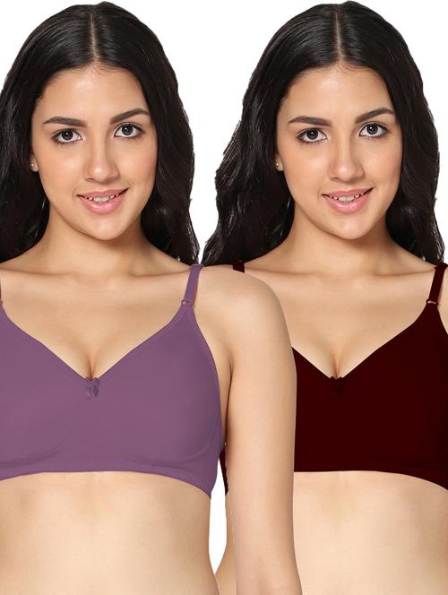 multi coloured solid t-shirt bra set - 19225167 - Very Small Image - 1