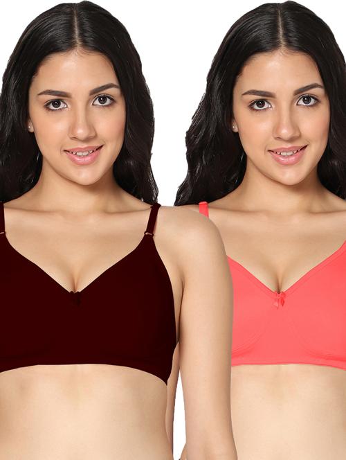 multi coloured solid t-shirt bra set - 19225170 - Very Small Image - 1