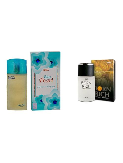 riya blue pearl & born rich eau de perfume 30ml (pack of 2) - 19225392 - Very Small Image - 1