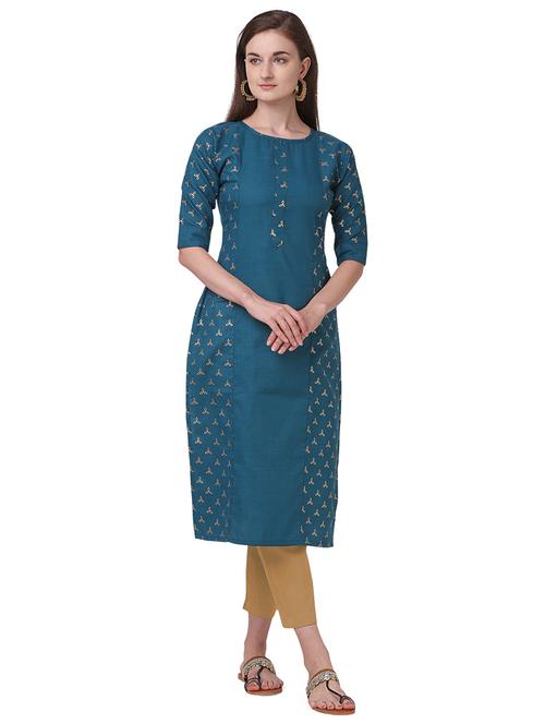 women's straight kurta - 19226117 - Very Small Image - 1