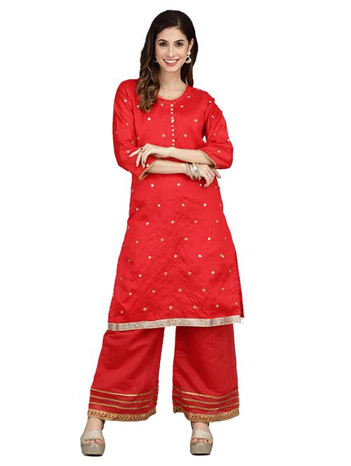 women's straight kurta - 19226439 - Very Small Image - 1