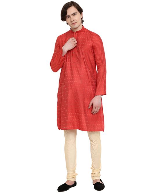 rust self design ethnic wear set - 19226558 - Very Small Image - 1