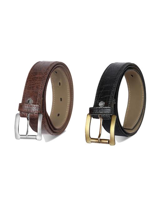 pack of 2 leatherette belt - 19226755 - Very Small Image - 1