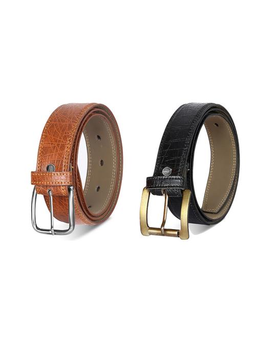 pack of 2 leatherette belt - 19226763 - Very Small Image - 1