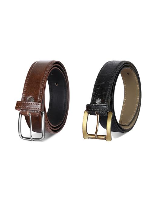 pack of 2 leatherette belt - 19226775 - Very Small Image - 1